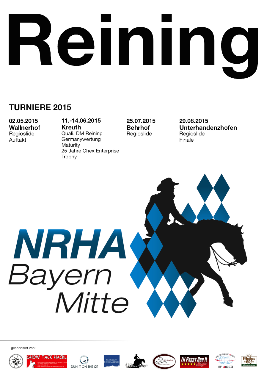 NRHA Bayernmitte plakat 2015